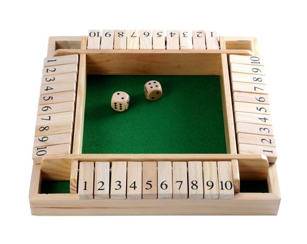 Fermez la boîte / Shut the Box 9 clapets 2 dés